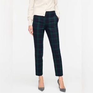 J.Crew Cameron pant in black watch tartan stretch wool
